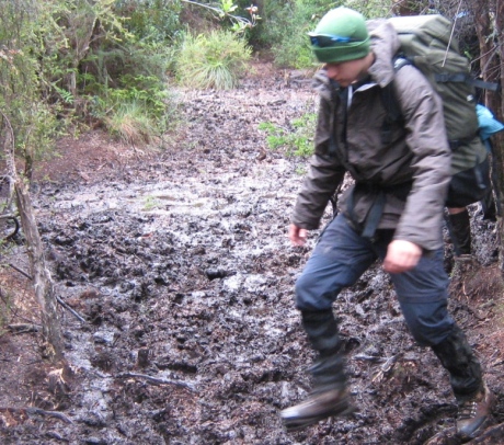 The track was very muddy in parts